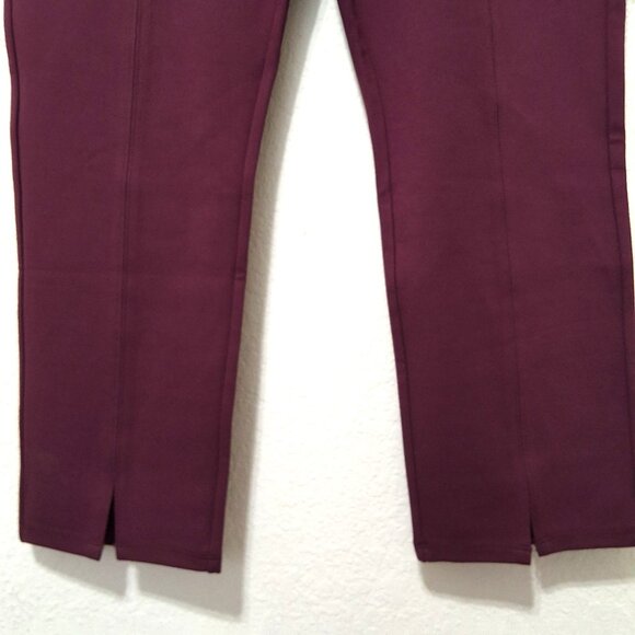 Soft Surroundings Ponte Slim Ankle Pants Women’s Sz 10 Purple Wine Casual Office - Picture 3 of 10